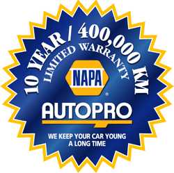 NAPA Autopro 10-year-warranty-seal