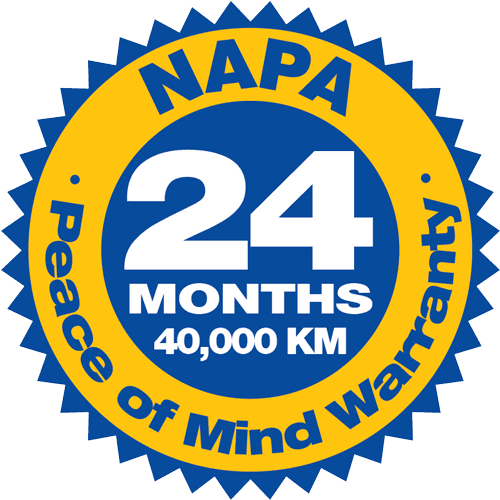 badge of NAPA Autopro Peace of Mind Warranty